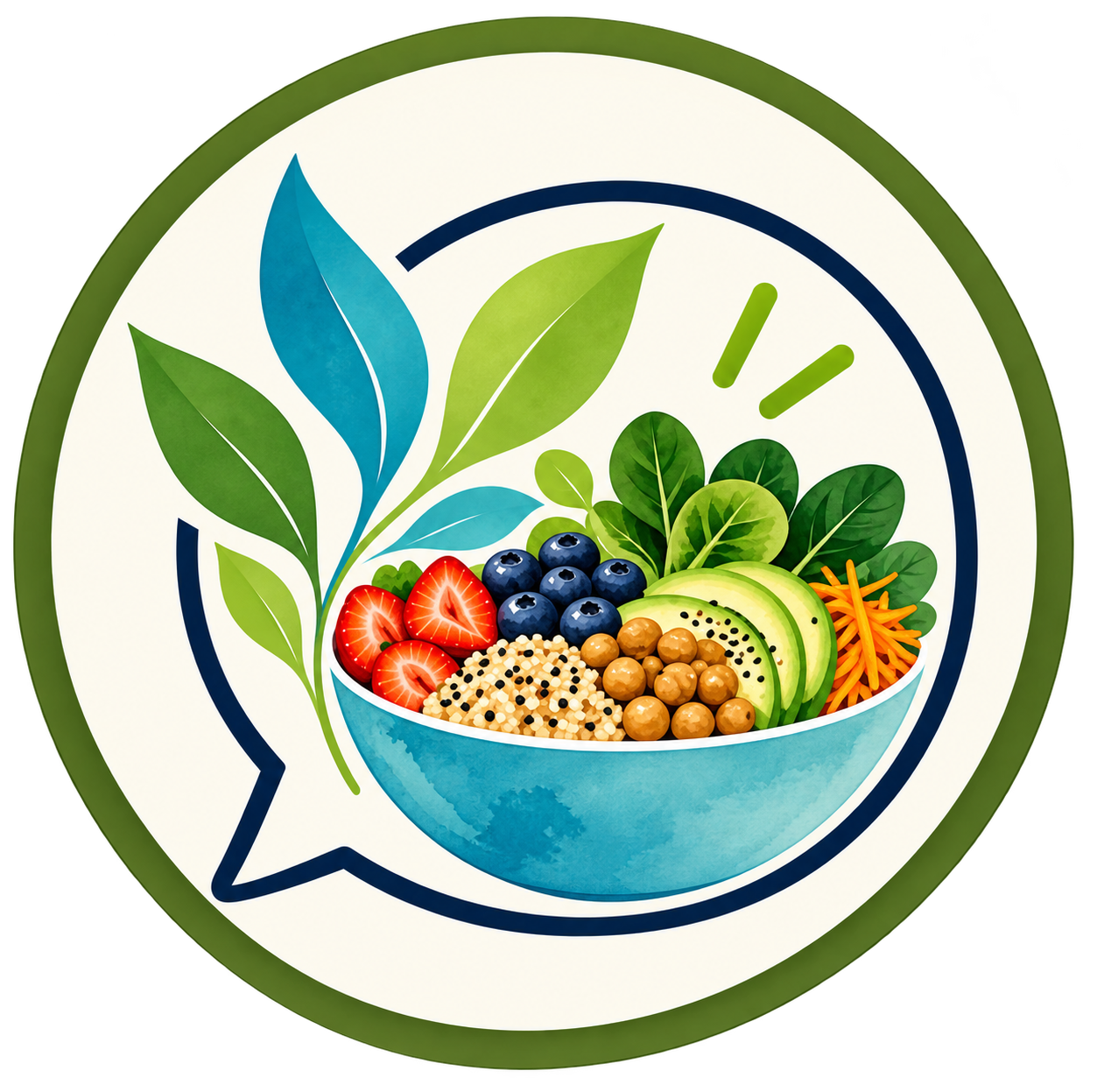 Healthy Salad Bowl Emblem